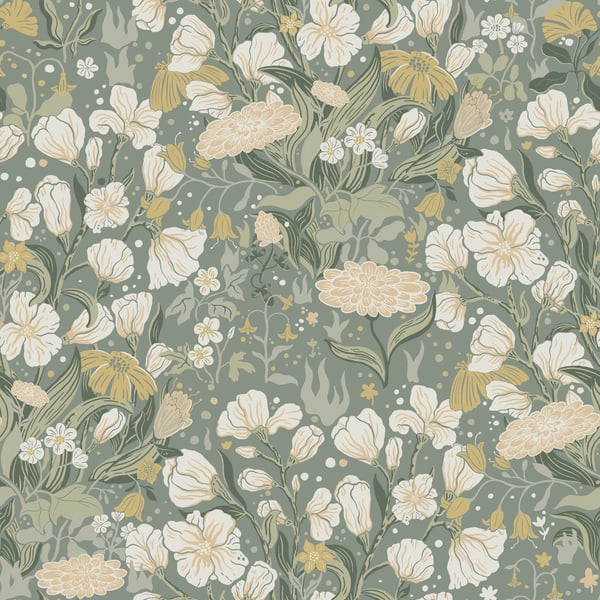Galerie Wallpaper Product code: 22014 - Fagring Wallpaper Collection - White/grey Colours -  