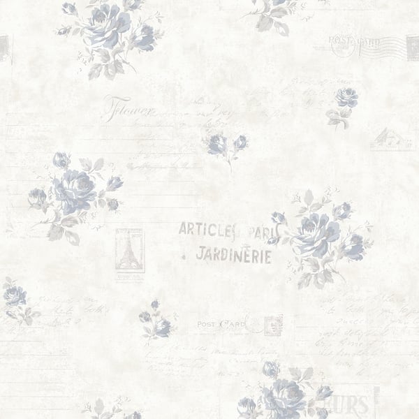 Galerie Wallpaper Product code: G45081 - Vintage Roses Wallpaper Collection - Blue Cream Colours -  