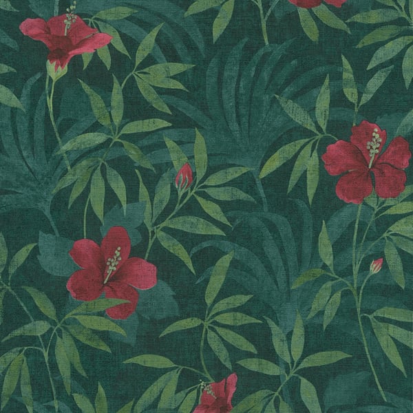Galerie Wallpaper Product code: HV41051 - Havana Wallpaper Collection - Green Red Colours -  