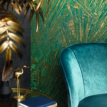Galerie Wallcoverings Product Code 91936 - Vault Wallpaper Collection - Green, Gold Colours -  
