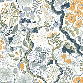 Galerie Wallcoverings Product Code S65103 - Sommarang 2 Wallpaper Collection - White Orange Multi-coloured Colours -  